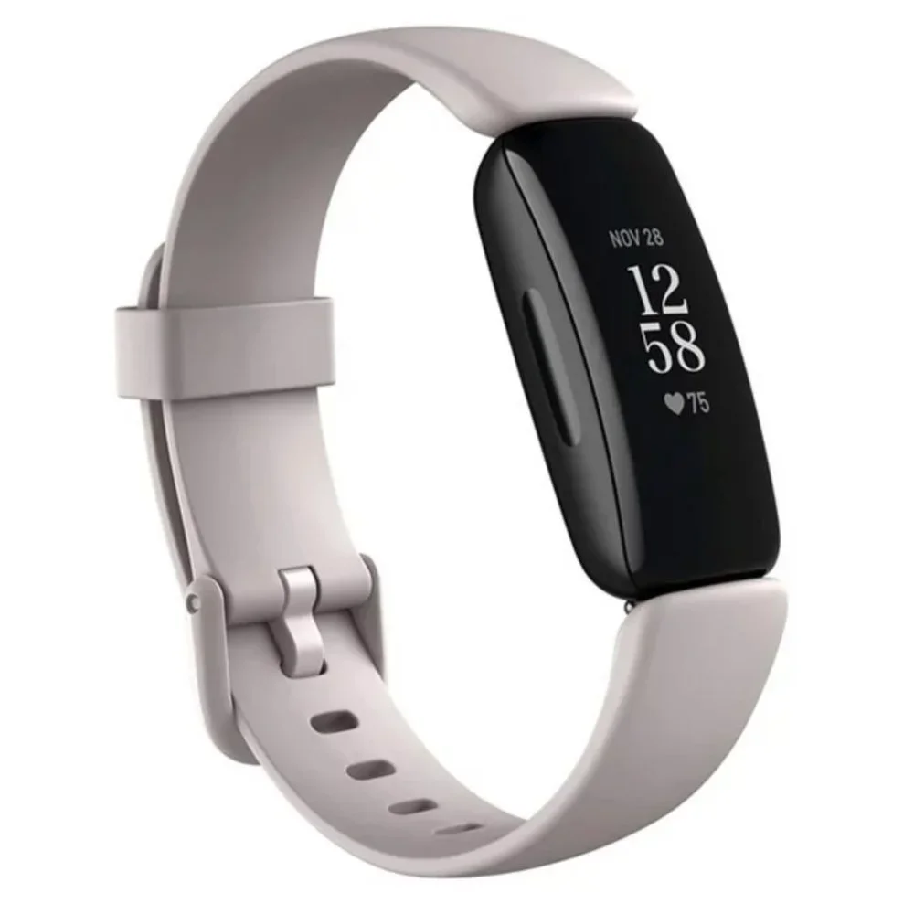 Fitbit Inspire 2 Health & Fitness Tracker 24/7 Heart Rate, Lunar White